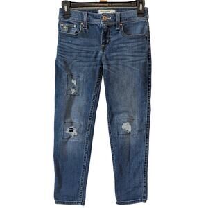 Abercrombie Kids Girlfriend Jean Classic Wash Distressed Skinny Size 9/10
